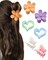 6 PCS Hair Clips - Matte Flower, Heart, Butterfly Hair Claw Clips